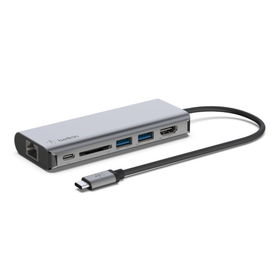 Belkin AVC008BTSGY laptop dock/port replicator USB 3.2 Gen 1 (3.1 Gen 1) Type-C Black, Grey Image