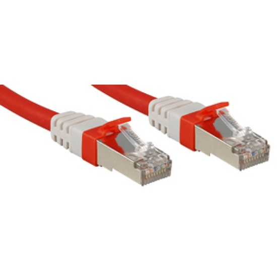Lindy Cat.6 (A) SSTP / S/FTP PIMF Premium 0.3m networking cable Red Image