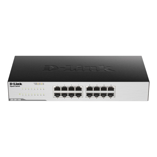 D-Link GO-SW-16G Unmanaged L2 Gigabit Ethernet (10/100/1000) 1U Black Image D-Link GO-SW-16G Unmanaged L2 Gigabit Ethernet (10/100/1000) 1U Black Image