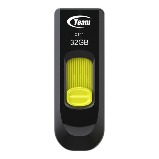 Team Group C141 USB flash drive 32 GB USB Type-A 2.0 Black, Yellow Image