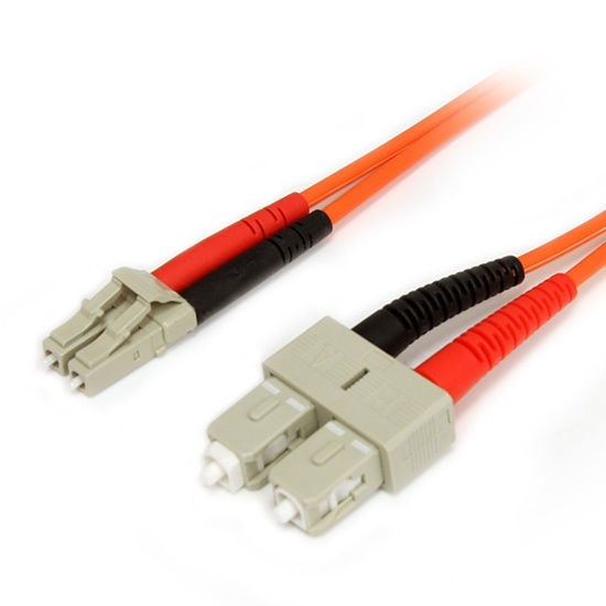 StarTech.com 3m Fiber Optic Cable - Multimode Duplex 62.5/125 LSZH Fiber Jumper Cord - LC/SC Image