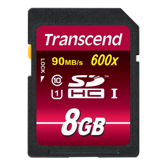 Transcend SD Card SDXC/SDHC Class 10 UHS-I 600x 8GB Image