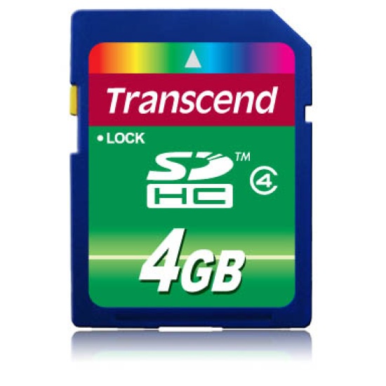 Transcend TS4GSDHC4 memory card 4 GB SDHC Image