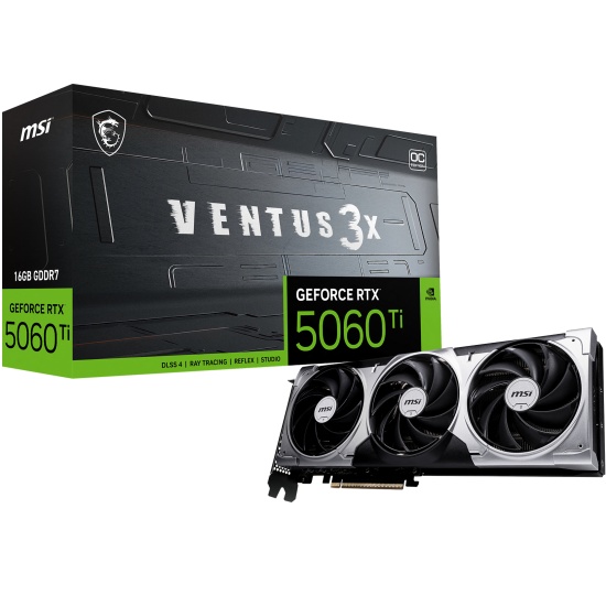 MSI VENTUS GeForce RTX 5060 TI 16G 3X OC NVIDIA 16 GB GDDR7 Image