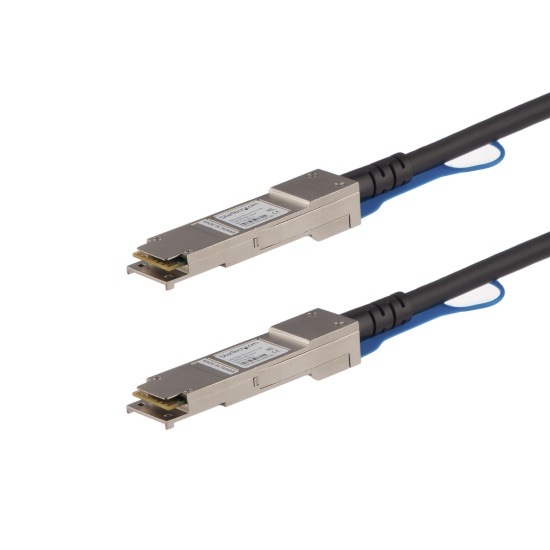 StarTech.com MSA Uncoded Compatible 0.5m 40G QSFP+ to QSFP+ Direct Attach Breakout Cable Twinax - 40 GbE QSFP+ Copper DAC 40 Gbps Low Power Passive Transceiver Module DAC Image
