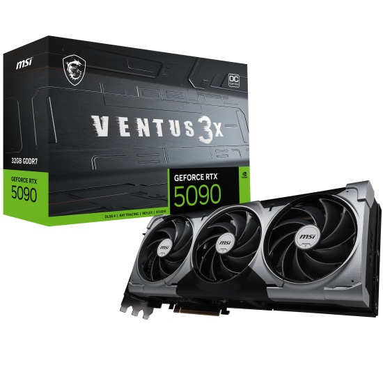 MSI VENTUS GEFORCE RTX 5090 32G 3X OC graphics card NVIDIA 32 GB GDDR7 Image