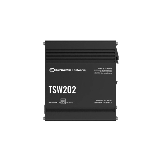 Teltonika TSW202 Managed L2 Gigabit Ethernet (10/100/1000) Power over Ethernet (PoE) Aluminium, Blue Image