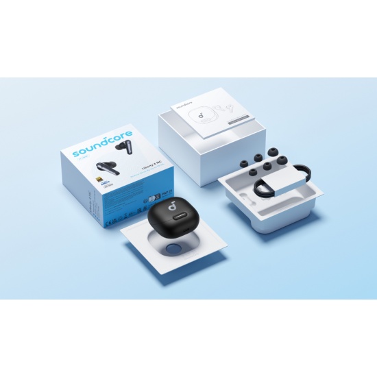 Anker Liberty 4 NC Headphones Wireless In-ear Music USB Type-C Bluetooth Black Image