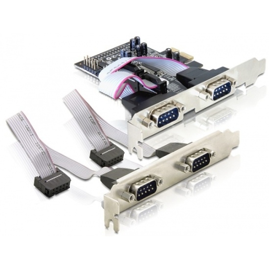 DeLOCK 4 x serial PCI Express card interface cards/adapter Image
