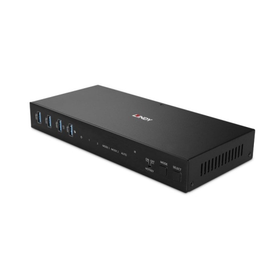 Lindy 2 Port Dual Head HDMI 4K60, USB 3.0 KVM Switch Image