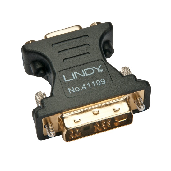 Lindy DVI-A Male to VGA Female Adapter, Black Image