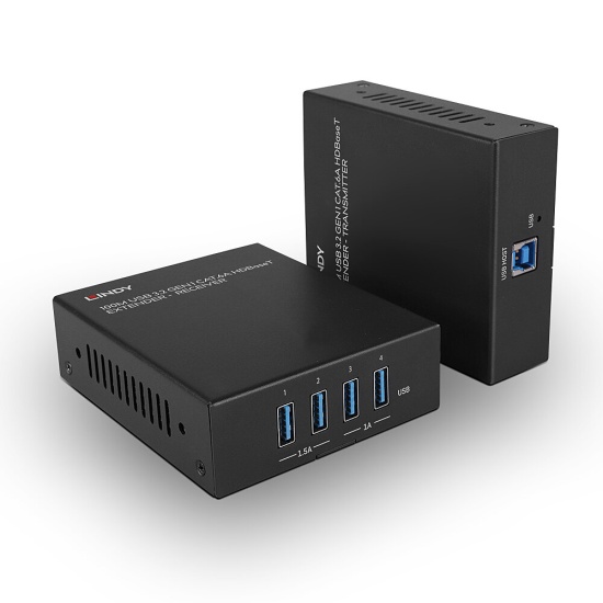 Lindy 100m USB 3.2 Gen 1 Cat.6A HDBaseT Extender Image