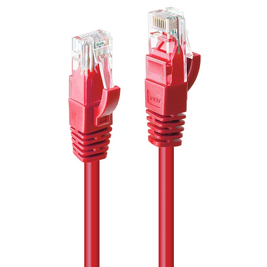 Lindy 10m Cat.6 U/UTP Network Cable, Red Image