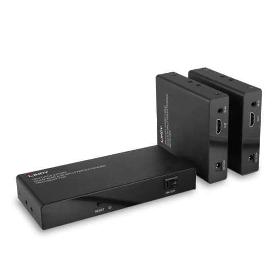 Lindy 70m Cat.6 2 Port HDMI 4K60 & IR Splitter Extender Image