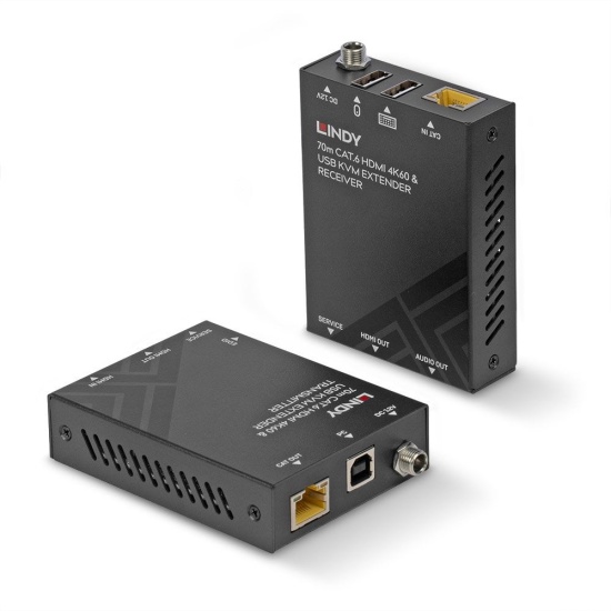 Lindy 70m Cat.6 HDMI 4K60, USB and Audio KVM Extender Image