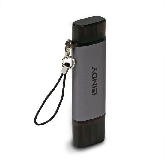 Lindy USB 3.2 Type C and A SD / Micro SD Card Reader Image
