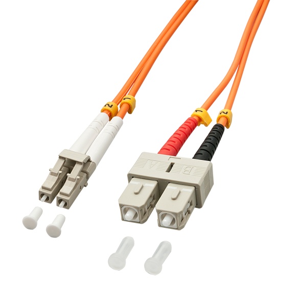 Lindy 10m OM2 LC - SC Duplex InfiniBand/fibre optic cable Orange Image