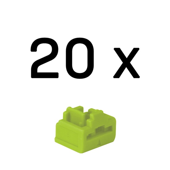 Lindy RJ-45 Port Blockers (Without Key) - Pack of 20, Green Image