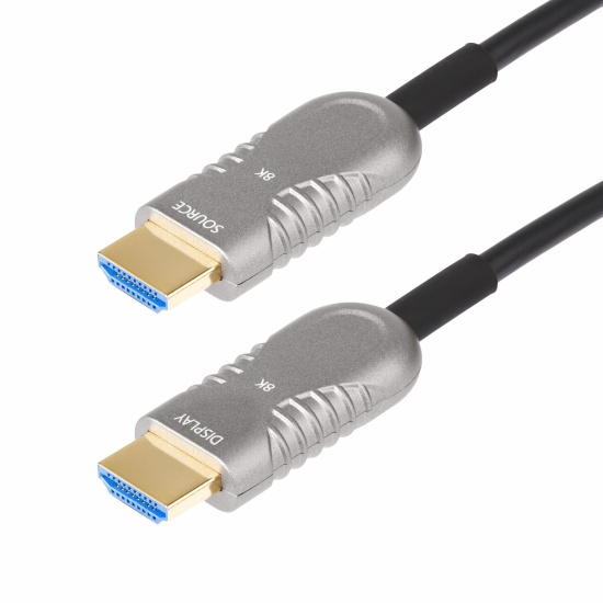 StarTech.com 30ft (9.1m) HDMI 2.1 Hybrid Active Optical Cable (AOC), CMP, Plenum Rated, 8K Ultra High Speed HDMI 2.1/2.0 Fiber Optic Cable, 48Gbps, 8K 60Hz/4K 120Hz, HDR10+/FRL/TMDS/eARC Image