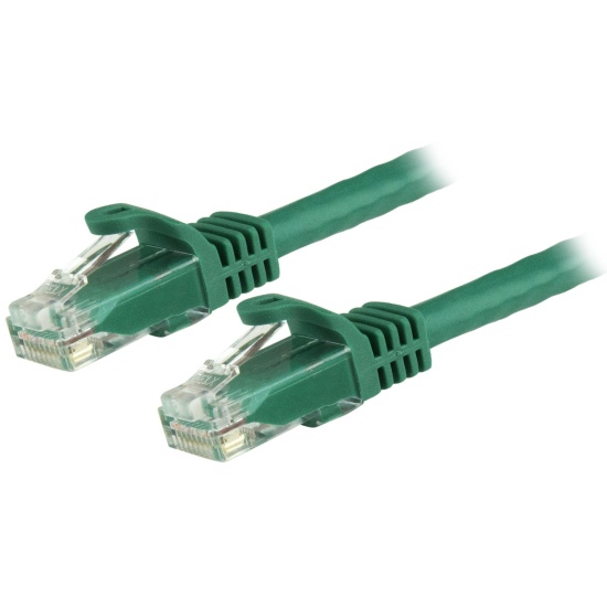 StarTech.com 7.5m CAT6 Ethernet Cable - Green CAT 6 Gigabit Ethernet Wire -650MHz 100W PoE RJ45 UTP Network/Patch Cord Snagless w/Strain Relief Fluke Tested/Wiring is UL Certified/TIA Image