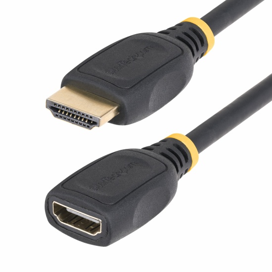 StarTech.com 6.6ft (2m) HDMI 2.0 Extension Cable, High Speed HDMI Port Saver Cable, 4K 60Hz, HDMI Male to Female Extension Adapter Cord, HDMI Extension Cable, M/F Image
