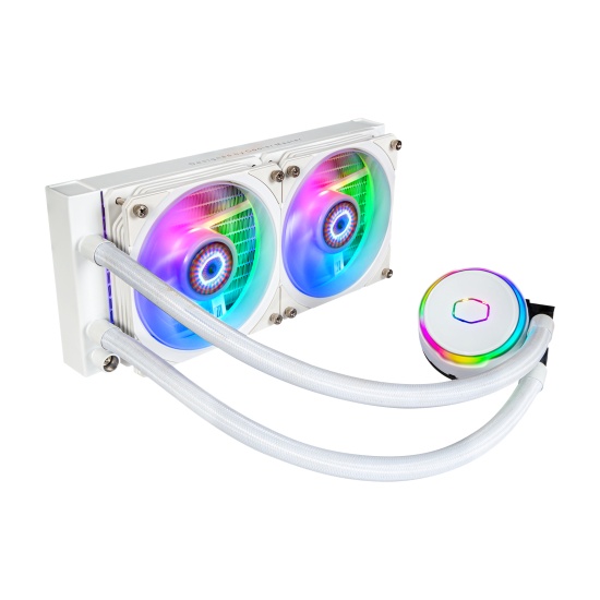 Cooler Master MasterLiquid PL240 Flux White Edition Computer case Liquid cooling kit 12 cm Image