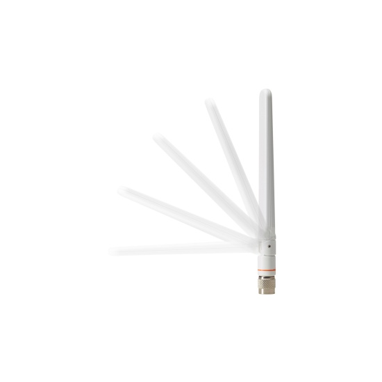 Cisco Aironet Dual-Band Omnidirectional Wi-Fi Antenna, 2 dBi (2.4 GHz)/4 dBi (5 GHz), White Dipole (1 Port), RP-TNC Connector, 1-Year Limited Hardware Warranty (AIR-ANT2524DW-R=) Image