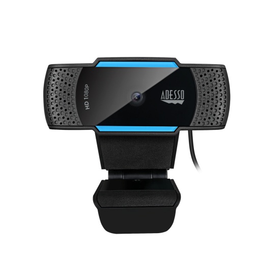 Adesso CyberTrack H5 webcam 2.1 MP 1920 x 1080 pixels USB 2.0 Black, Blue Image
