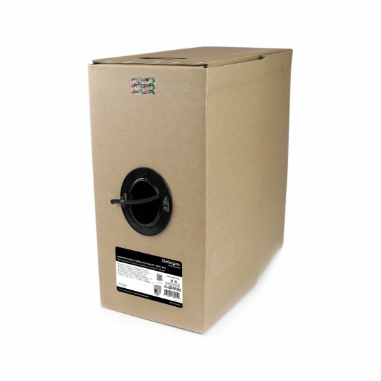 StarTech.com Bulk Cat 6 Ethernet Cable - 1000 ft. (304,8m) - Solid - CMR-Rated - Black - TAA Compliant Image