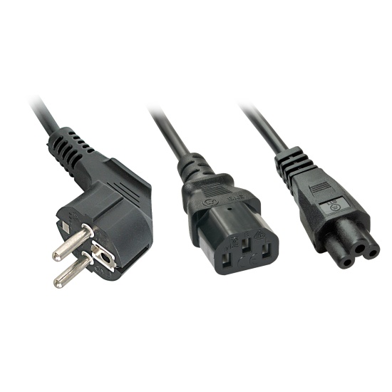 Lindy 30047 power cable Black C13 coupler C5 coupler Image