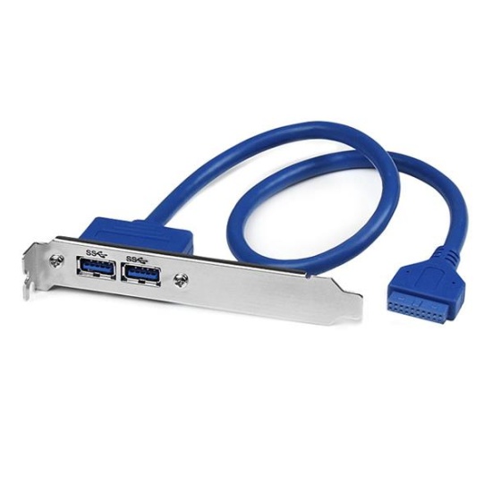 StarTech.com 2 Port USB 3.0 A Female Slot Plate Adapter Image