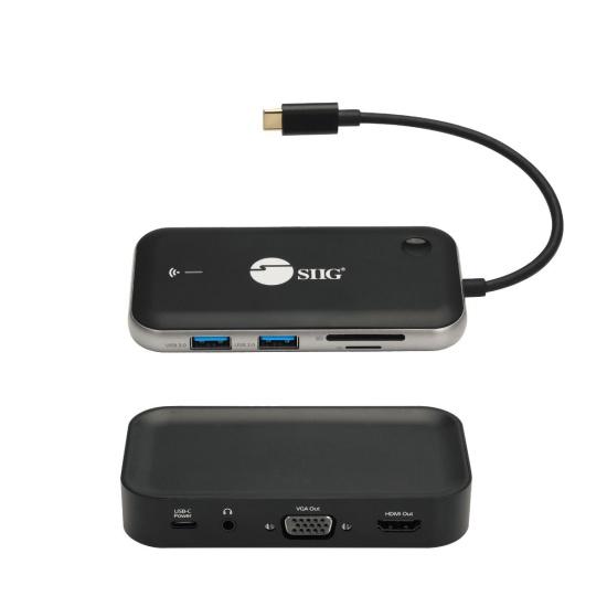 Siig CE-H26P11-S1 laptop dock/port replicator USB 3.2 Gen 1 (3.1 Gen 1) Type-C Black Image