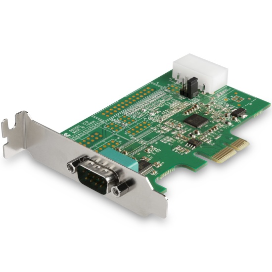 StarTech.com 1-port PCI Express RS232 Serial Adapter Card - PCIe RS232 Serial Host Controller Card - PCIe to Serial DB9 - 16950 UART - Low Profile Expansion Card - Windows & Linux Image