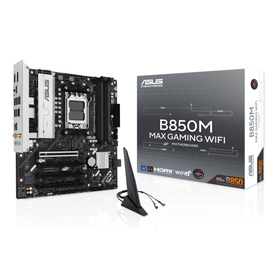 ASUS B850M MAX GAMING WIFI AMD B850 Socket AM5 micro ATX Image
