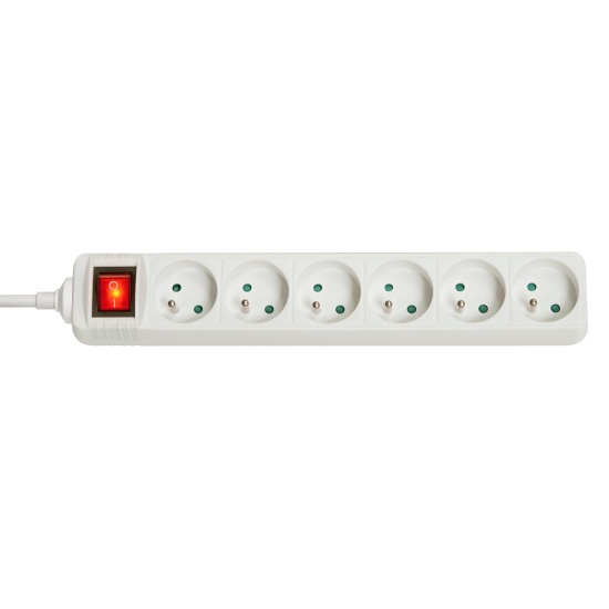 Lindy 73126 power extension 6 AC outlet(s) Indoor White Image