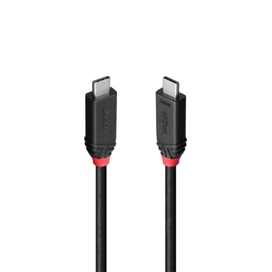 Lindy 2m USB4 240W Type C Cable, Black Line Image