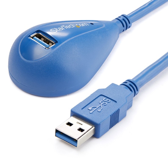 StarTech.com 5 ft Desktop SuperSpeed USB 3.0 Extension Cable - A to A M/F Image