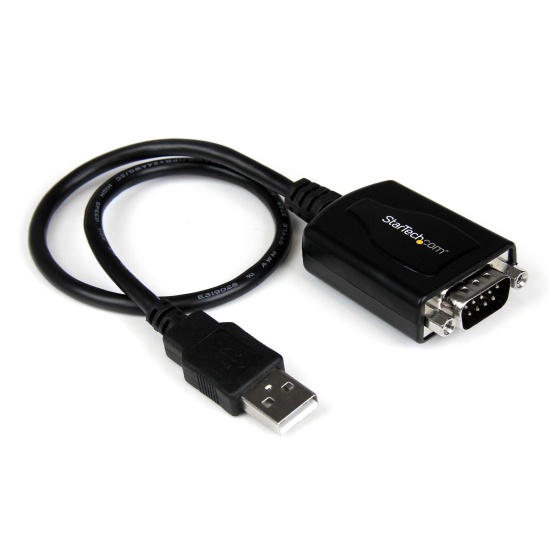 StarTech.com 1 ft USB to RS232 Serial DB9 Adapter Cable with COM Retention Image