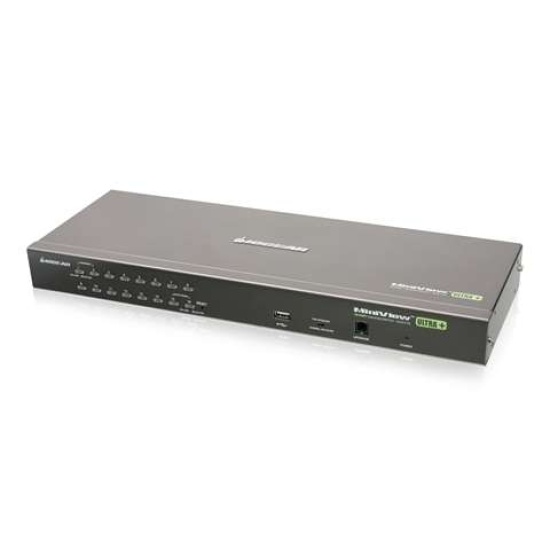 iogear 16-Port USB PS/2 Combo KVM switch Black Image