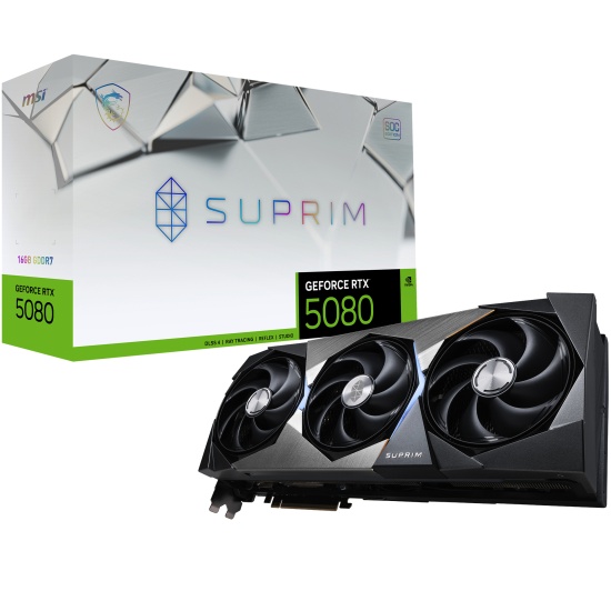 MSI SUPRIM GeForce RTX5080 16G SOC NVIDIA GeForce RTX 5080 16 GB GDDR7 Image