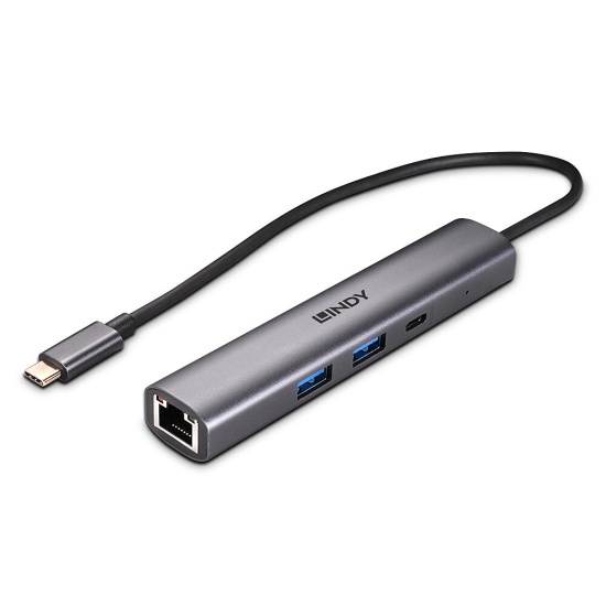 Lindy 43385 interface hub USB Type-C 10000 Mbit/s Grey Image