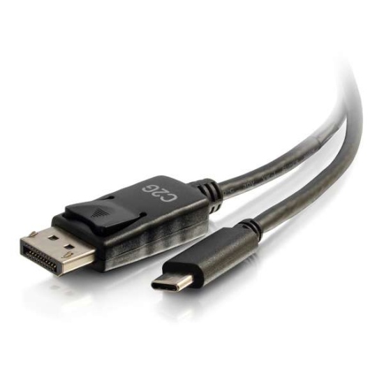 C2G 0.3m USB-C to DisplayPort™ Adapter Cable 4K 30Hz - Black Image