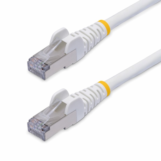 StarTech.com 15m White CAT8 Ethernet Cable, Snagless RJ45, 25G/40G, 2000MHz, 100W PoE++, S/FTP, 26AWG Pure Bare Copper Wire, LSZH, Shielded Network Patch Cord w/Strain Reliefs, Fluke Channel Tested Image