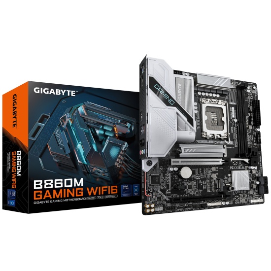 GIGABYTE B860M GAMING WIFI6 Motherboard - Intel Core Ultra Series CPUs, 8+1+2 Phases VRM, up to 9066MHz DDR5, 1xPCIe 5.0 + 1xPCIe 4.0 M.2, 2.5GbE LAN, WIFI 6, USB 3.2 Gen 1 Image