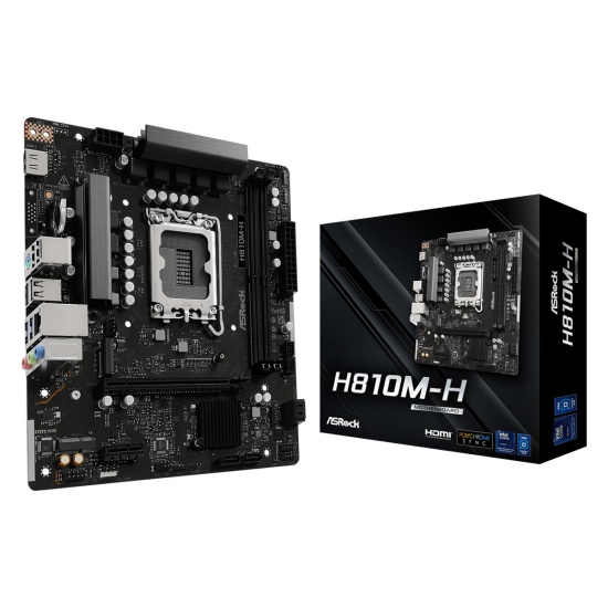 Asrock H810M-H Intel H810 LGA 1851 (Socket V1) micro ATX Image
