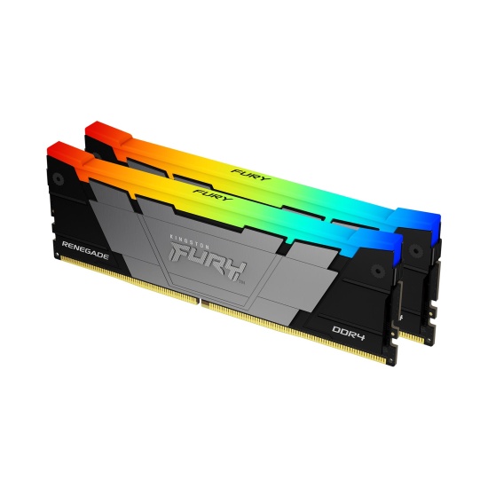 Kingston Technology FURY 32GB 3200MT/s DDR4 CL16 DIMM (Kit of 2) 1Gx8 Renegade RGB Image