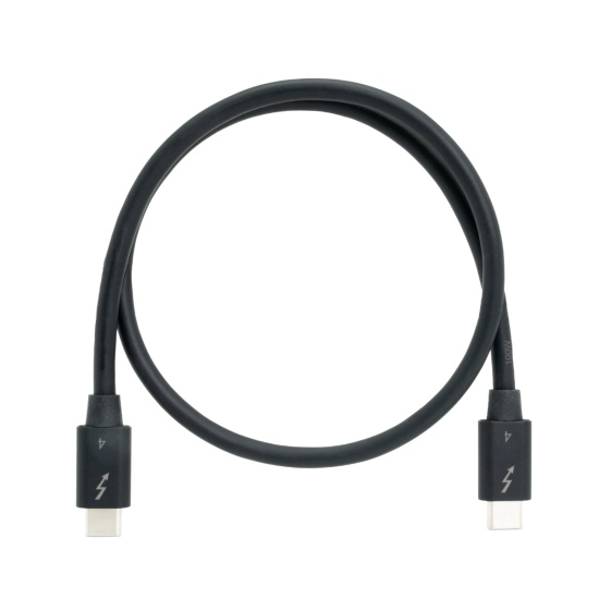 QNAP CAB-TBT4-0M5 Thunderbolt cable 0.5 m 40 Gbit/s Black Image