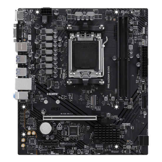 MSI PRO A620AM-B EVO motherboard AMD A620A Socket AM5 ATX Image