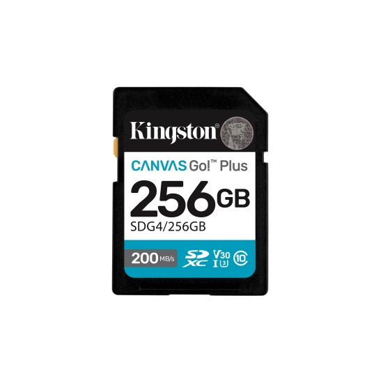 Kingston Technology Canvas Go! Plus 256GB SDXC Canvas Go Plus Gen4 200MB/s C10 UHS-I U3 V30 Image