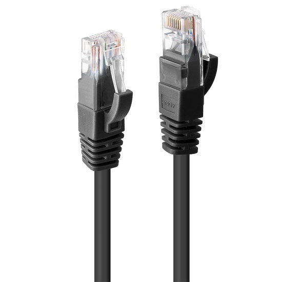 Lindy 7.5m CAT6 U/UTP Network Cable, Black Image